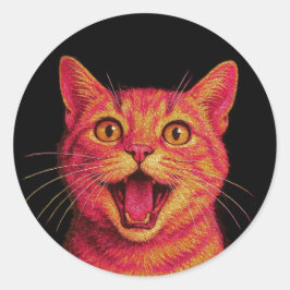 Cute cat stickers. runder aufkleber