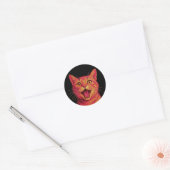 Cute cat stickers. runder aufkleber (Umschlag)