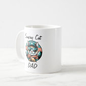  Cute Cat Sunglasses Personalize Kaffeetasse (Vorderseite Links)