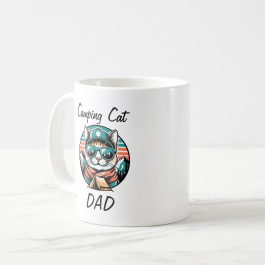 Cute Cat Sunglasses Personalize Kaffeetasse (Vorderseite Links)