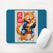 Cute Cat Sushi Japanese Food Anime Graphic Tees Me Mousepad (Mit Mouse)