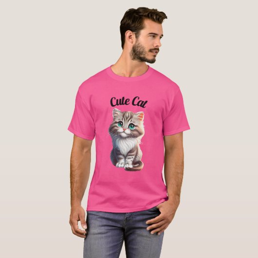 Cute Cat T-Shirt (Vorne ganz)