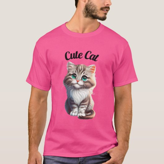 Cute Cat T-Shirt (Vorderseite)