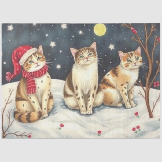 Cute Cat Tissue Paper Seidenpapier (Vorderseite)