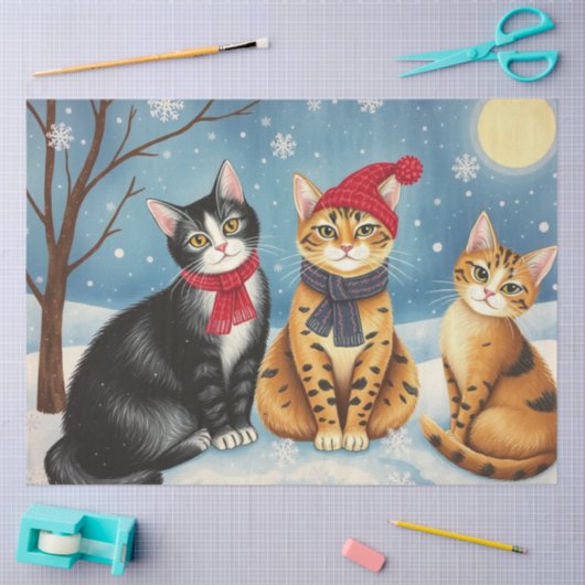 Cute Cat Tissue Paper Seidenpapier (Basteln)
