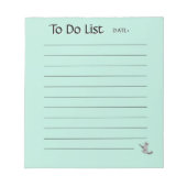 Cute Cat To-Do List Notepad Notizblock (Vorderseite)