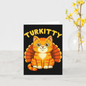 Cute Cat Turkey Funny Thanksgiving For Men Women K Karte (Gelbe Blume)
