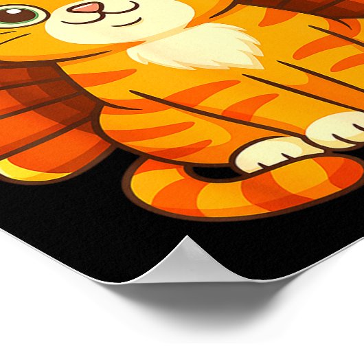 Cute Cat Turkey Funny Thanksgiving For Men Women K Poster (Ecke)