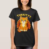 Cute Cat Turkey Funny Thanksgiving For Men Women K T-Shirt (Vorderseite)