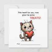 Cute Cat Valentine Card  (Vorderseite)