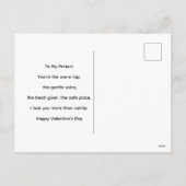 Cute Cat Valentine's Day Greeting  Feiertagspostkarte (Rückseite)