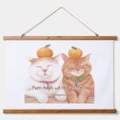 CUTE CAT WANDTEPPICH MIT HOLZRAHMEN (Vorne)