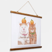 CUTE CAT WANDTEPPICH MIT HOLZRAHMEN (Gewinkelt)