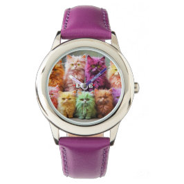 Cute Cat Watch for Kids – Fun & Colorful Timepiece Armbanduhr