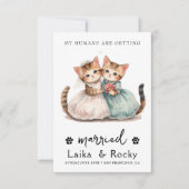 Cute Cat Wedding Invitation Save The Date (Vorderseite)