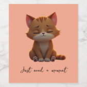 Cute cat weinetikett (Einzelnes Label)