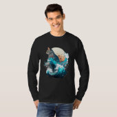 Cute Cat with a ocaen wave Illustration 1 T-Shirt (Vorne ganz)
