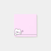 Cute Cat with Flower Post-it Klebezettel (Vorderseite)