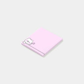 Cute Cat with Flower Post-it Klebezettel (angewinkelt)