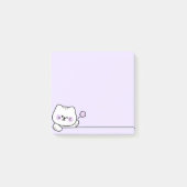 Cute Cat with Flower Post-it Klebezettel (Vorderseite)