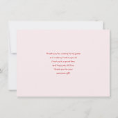 Cute Cat with Red Love Hearts Dankeskarte (Rückseite)