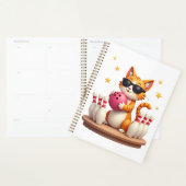 Cute Cat With Sunglasses Cat Playing Bowling For m Planer (Anzeige)