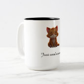 Cute cat zweifarbige tasse (Vorderseite Links)