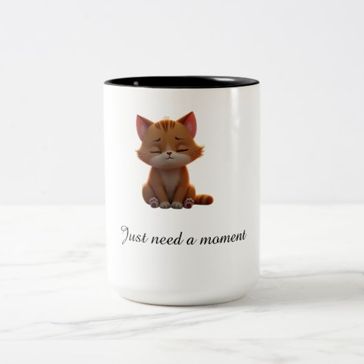 Cute cat zweifarbige tasse (Mittel)