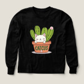 Cute Catcus Kawaii Cactus Cat Illustration (Design Vorderseite)