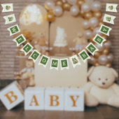 Cute Caterpillar Garden Welcome Baby  Wimpelkette