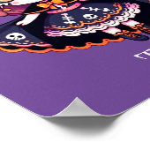 Cute catrina girl halloween personalized poster (Ecke)
