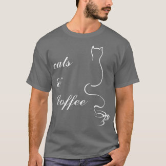 Cute Cats and Coffee T  T-Shirt
