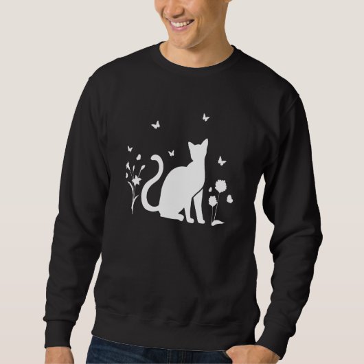 Cute Cats Cat  I Cute Cats Butterflies Sweatshirt (Vorderseite)