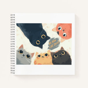 Cute Cats Circle – Kawaii Katzenillustration Notizblock