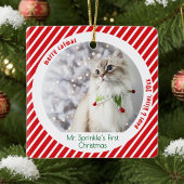Cute Cats First Christmas Festive Keepsake  Keramikornament