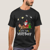 Cute Cats For Everybody Christmas With Reindeer An T-Shirt (Vorderseite)