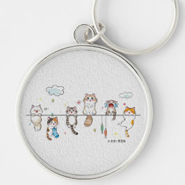 Cute Cats Hanging Keychain Schlüsselanhänger