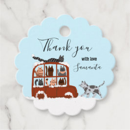 Cute Cats in car Winter Birthday Baby Gift Geschenkanhänger