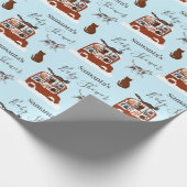 Cute Cats in car Winter Birthday Baby Gift Geschenkpapier (Ecke)