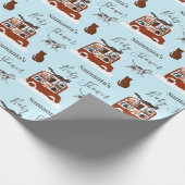Cute Cats in car Winter Birthday Baby Gift Geschenkpapier (Ecke)
