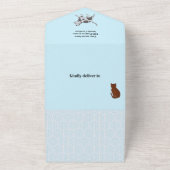 Cute Cats in car Winter Cold Baby Shower All In One Einladung (Außenbereich)