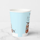 Cute Cats in car Winter Cold Baby Shower Pappbecher (Rechts)