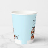 Cute Cats in car Winter Cold Baby Shower Pappbecher (Rechts)