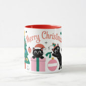 Cute Cats Modern Merry Christmas Gifts Tree Bauble Tasse (Zentrum)