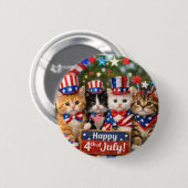 Cute cats of July  Button (Vorne & Hinten)