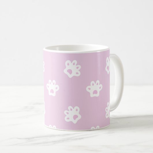 cute cat's paws pattern kaffeetasse (VorderseiteRechts)