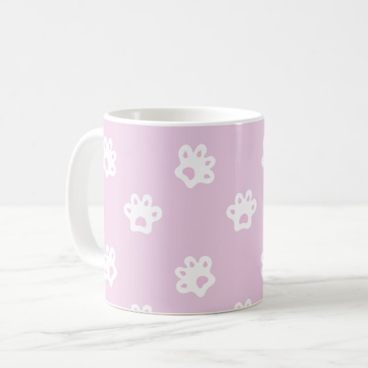 cute cat's paws pattern kaffeetasse (Vorderseite Links)