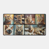 Cute Cats Personalized Photo Collage Schreibtischunterlage (Vorderseite)