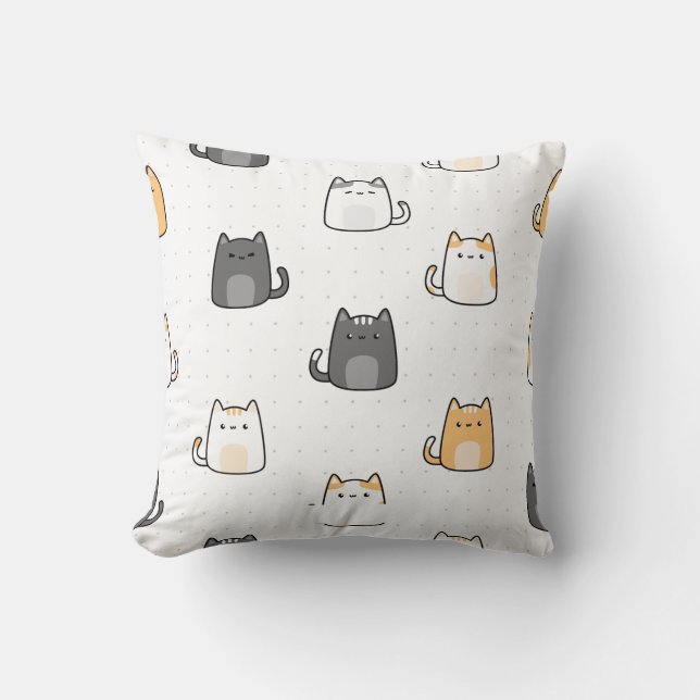 Cute Cats Pillow – Adorable Cat Home Decor Kissen (Vorderseite)