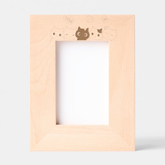 Cute cats saying Hl Geätzte Rahmen (Vorderseite)